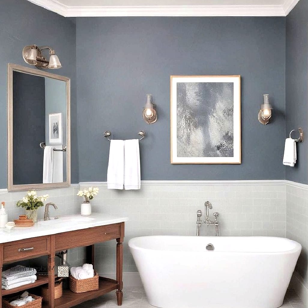 Slate Blue With Warm Terracotta Accents
