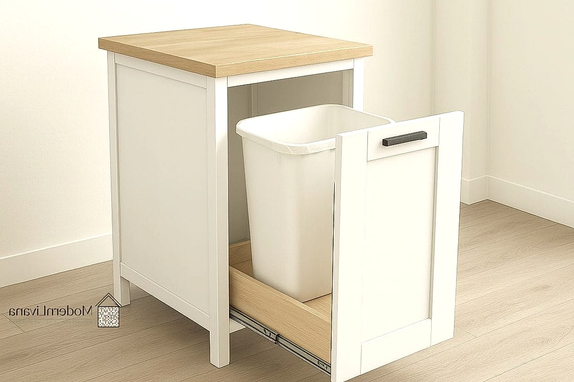 Slide-Out Trash and Recycling Bins