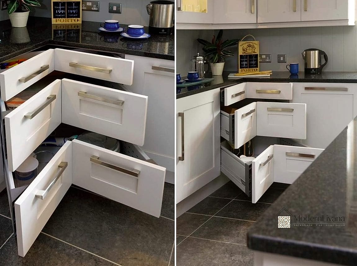 Slide-Out Corner Cabinet Organizer