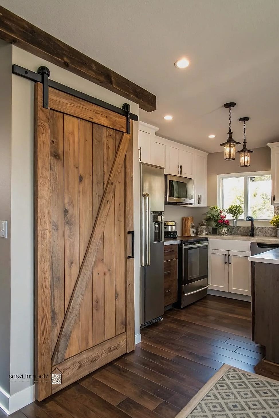 Sliding Barn Doors for Pantry Access