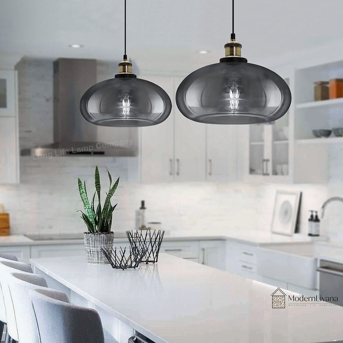 23 Pendant Lights for Kitchen Ideas That Will Change How You See Your Home 11 Smoked Glass Pendants