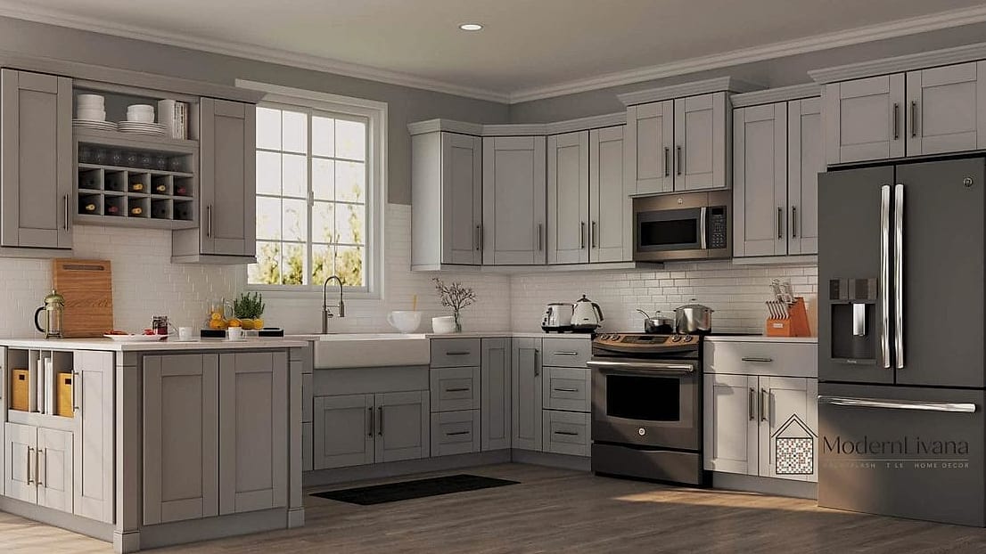 Soft Gray Shaker Cabinets