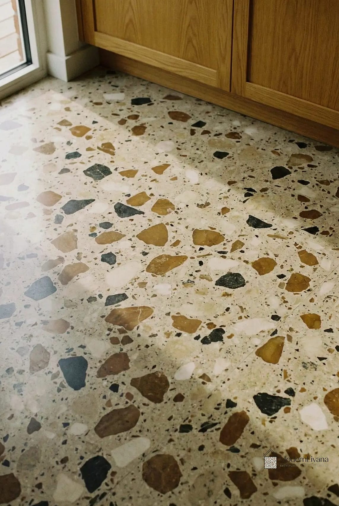 22 Kitchen Floor Tiles Ideas You Haven't Seen Before 22 Speckled Terrazzo-Look Vinyl Plank