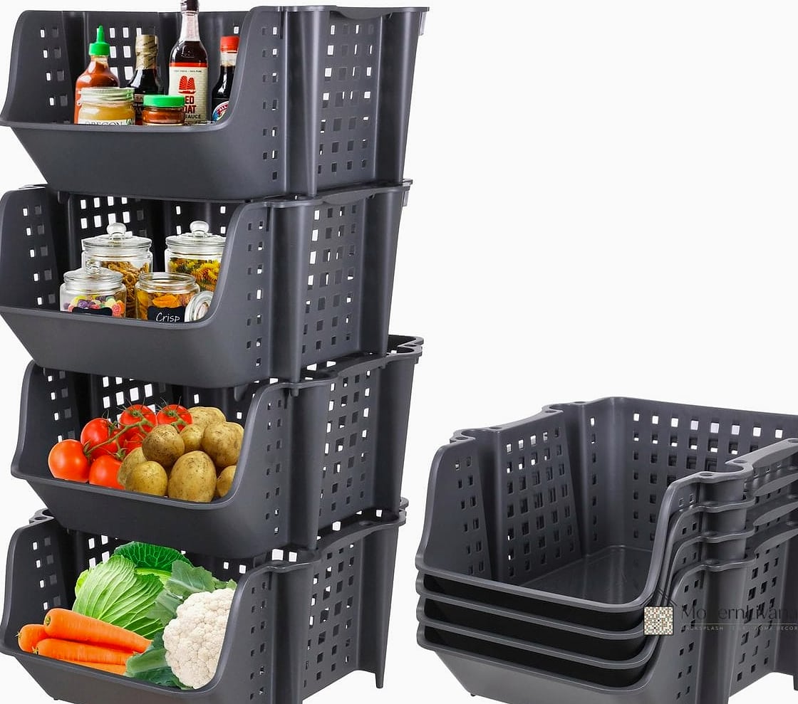 Stackable Bins for Pantry Organization