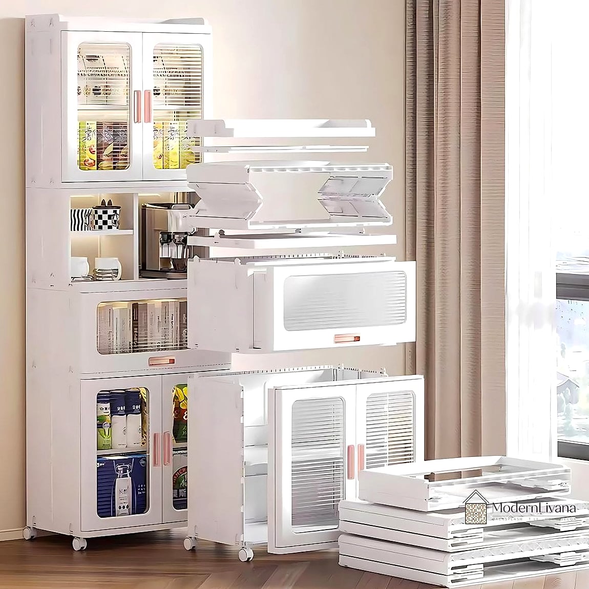Stackable Cabinet Shelf Risers