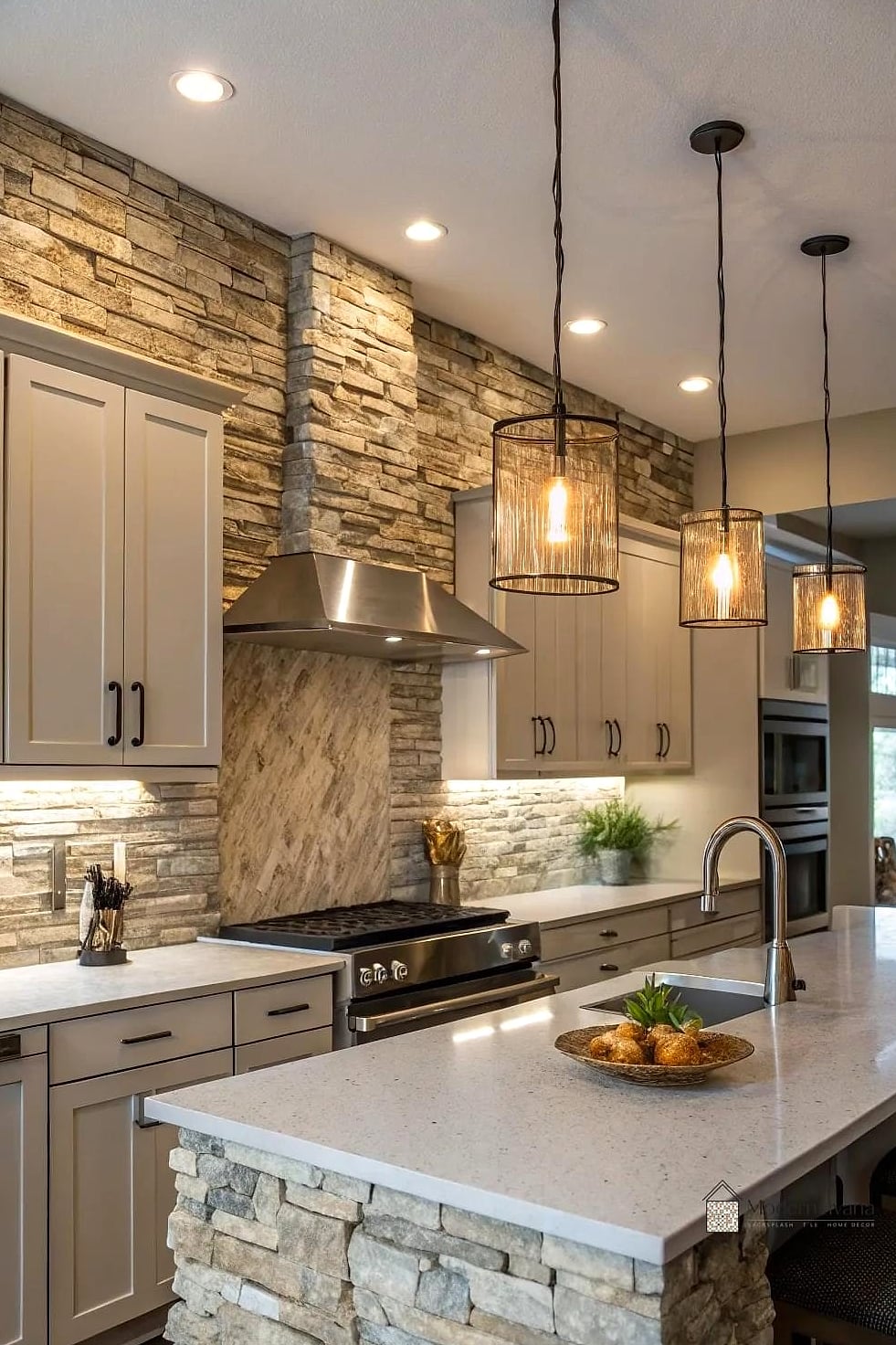 29 Best Backsplash Ideas for Every Home Style and Budget 13 Stacked Stone Backsplash
