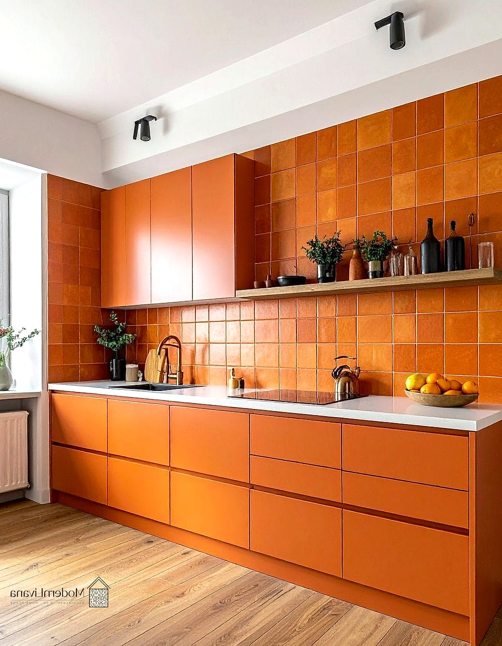 29 Colorful Kitchen Ideas That Look Expensive But Aren't 3 Terracotta Backsplash Tile