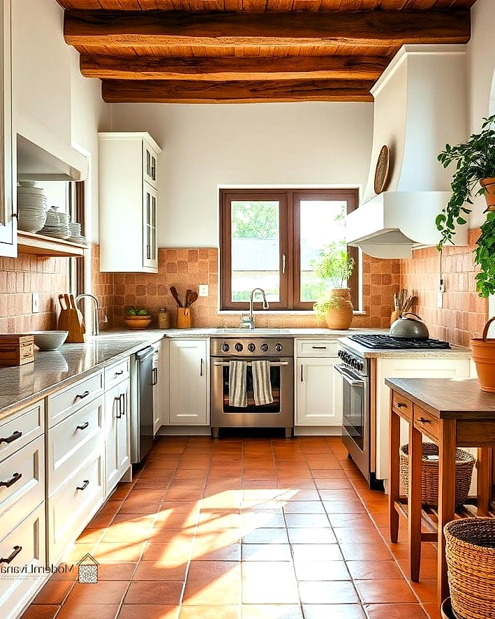 Terracotta Tile on the Floor