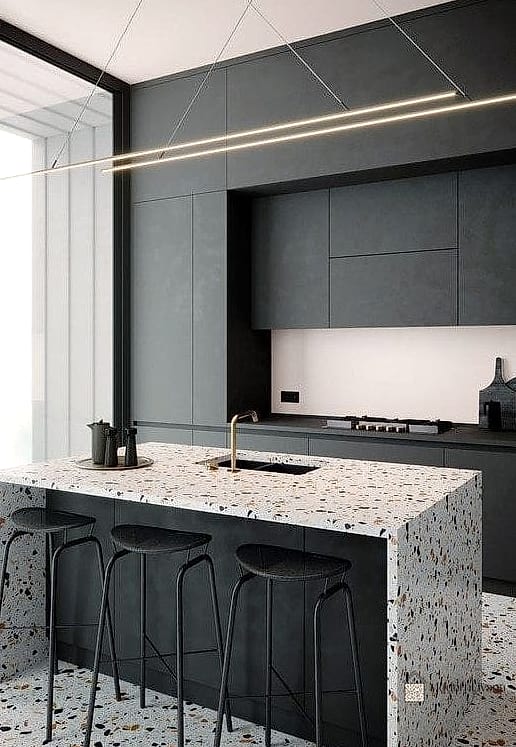 Terrazzo Waterfall Countertop