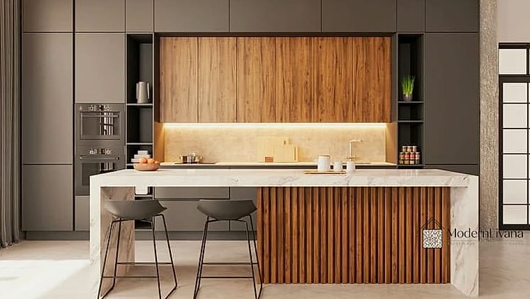 26 Kitchen Island Ideas You'll Want to Save Right Now 21 Textured Cabinet Fronts