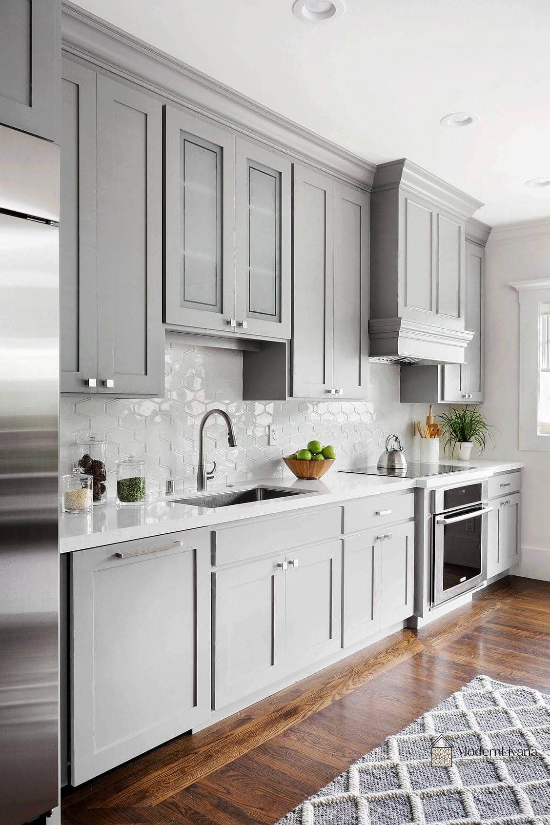 Textured Gray Cabinet Fronts