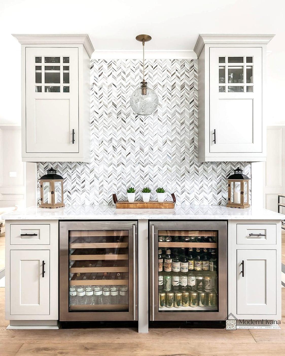 Textured White Cabinet with Cane Webbing
