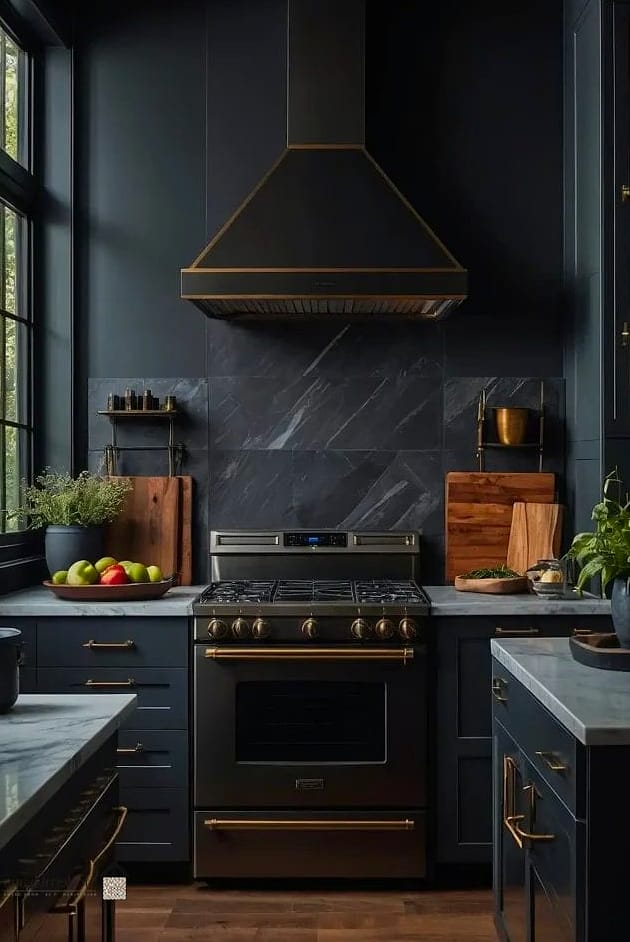 Try a Dark and Moody Kitchen Design