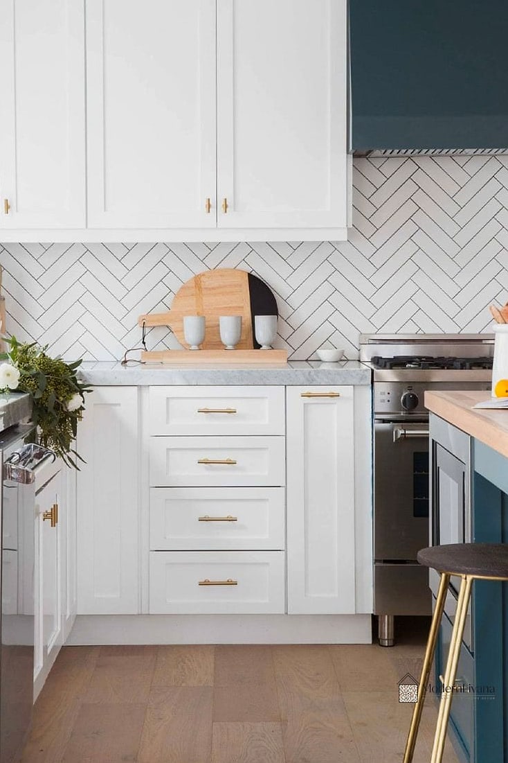 Try a Herringbone Tile Pattern