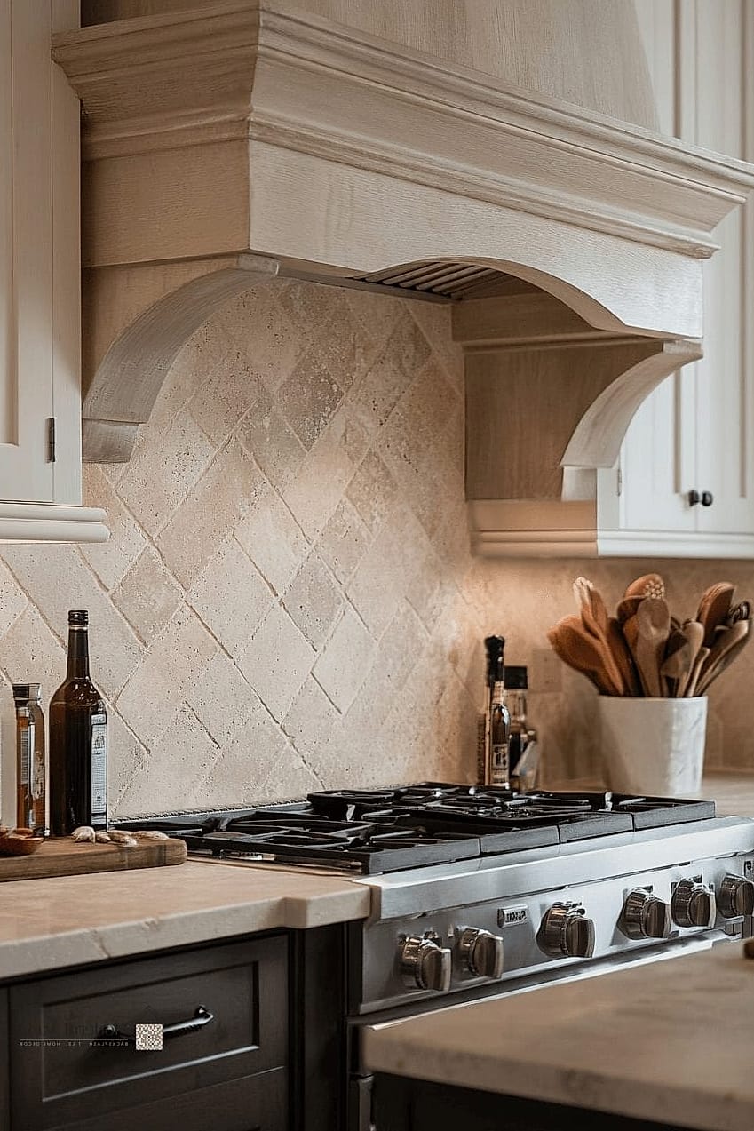 Tumbled Travertine for an Old-World Feel