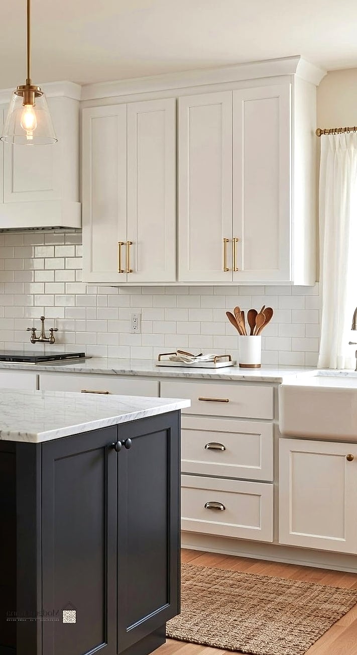 28 Hardware for White Cabinets Ideas That Will Change How You See Your Home 19 Two-Tone Hardware Pairings
