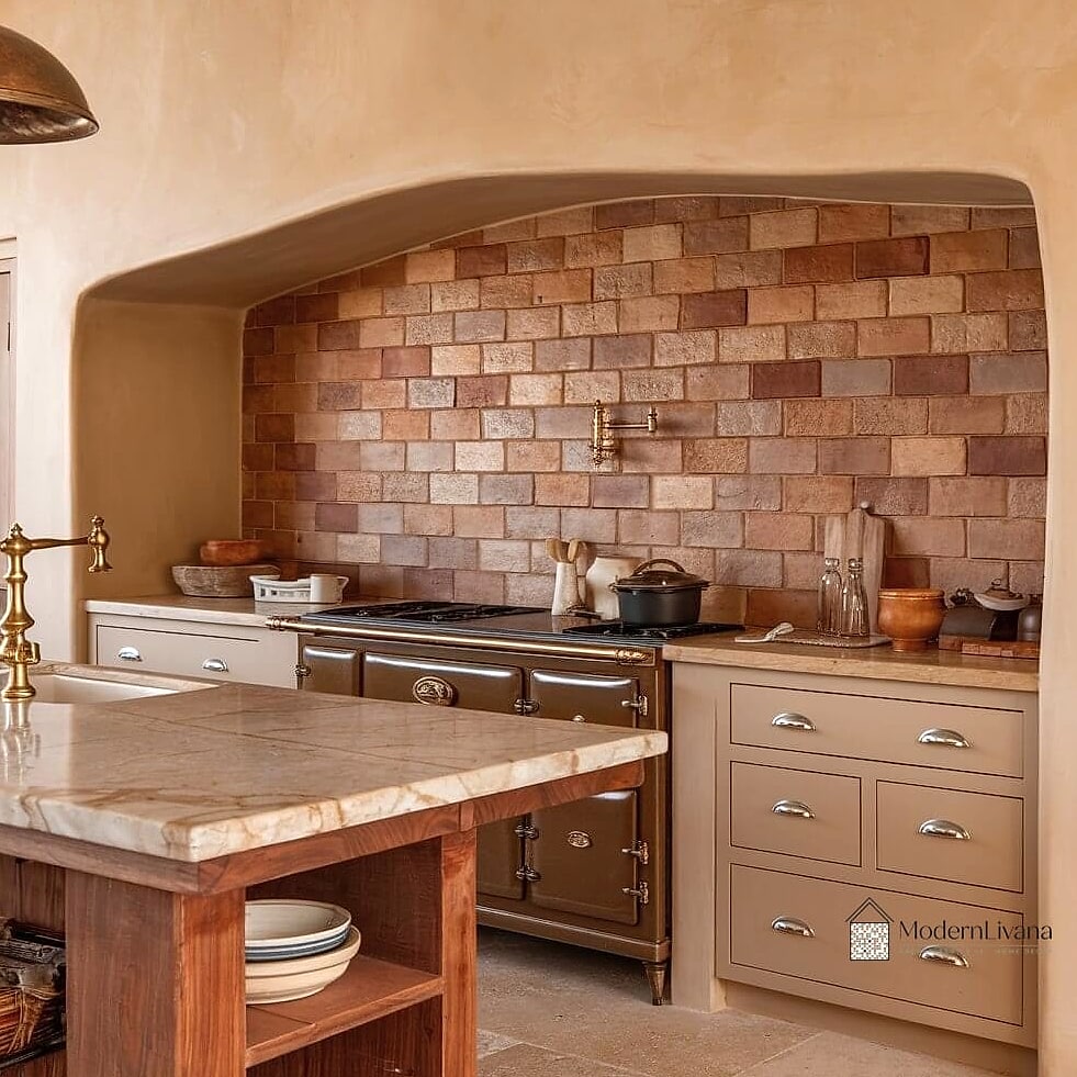 Two-Tone Tile Backsplash