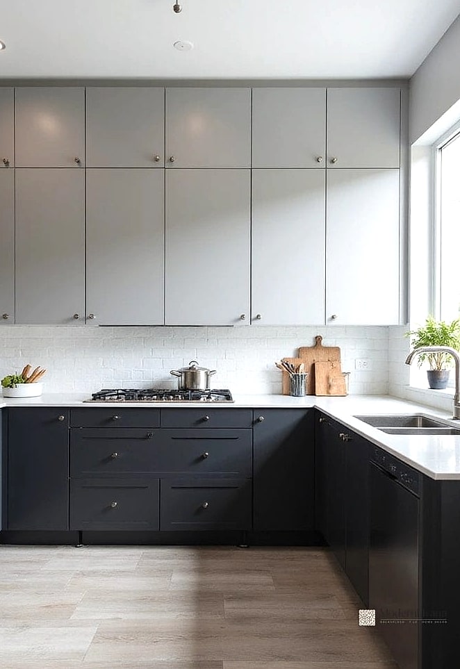 Two-Tone Gray Cabinets