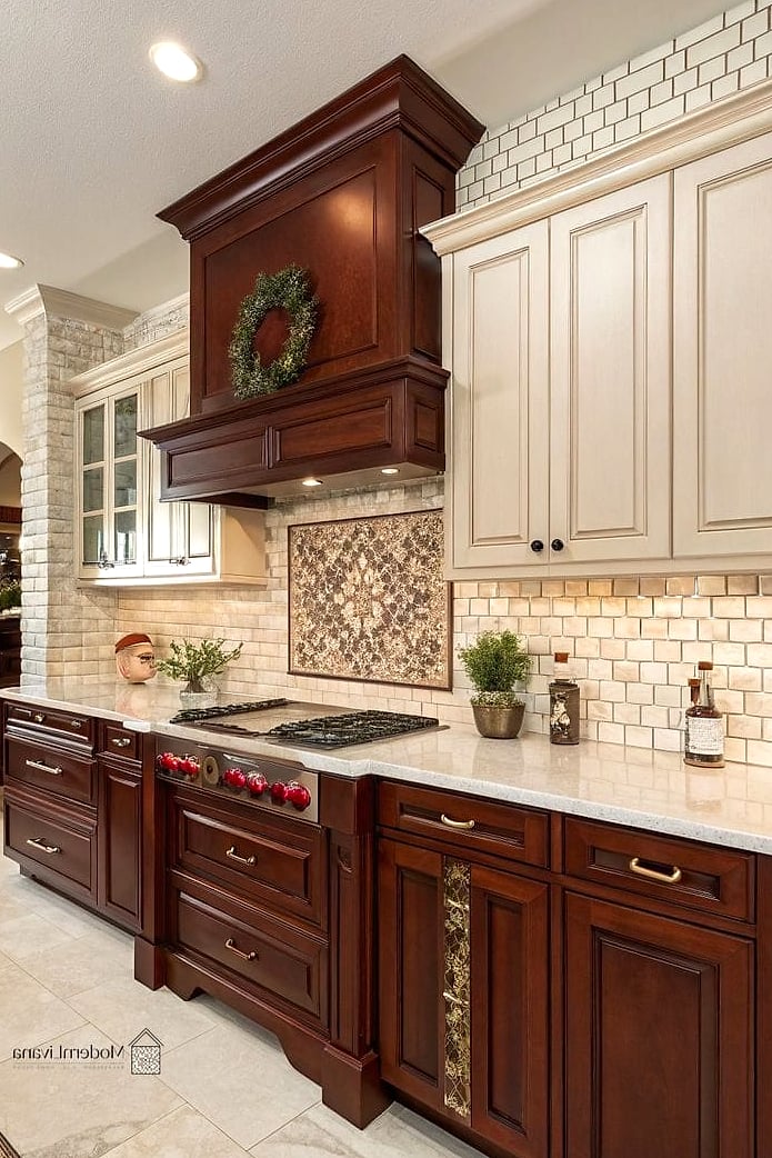Two-Tone Tile Backsplash