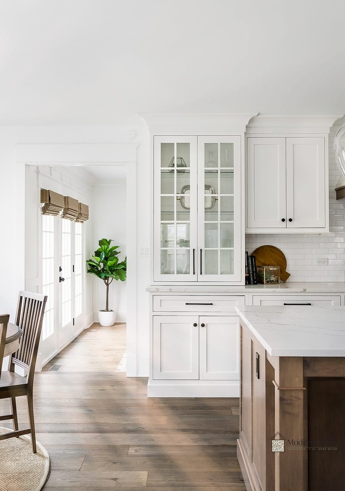 Two-Tone Kitchen with White Uppers