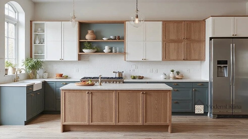 22 Kitchen Cabinet Ideas That Will Transform Your Space 2 Two-Tone Cabinets for Visual Interest