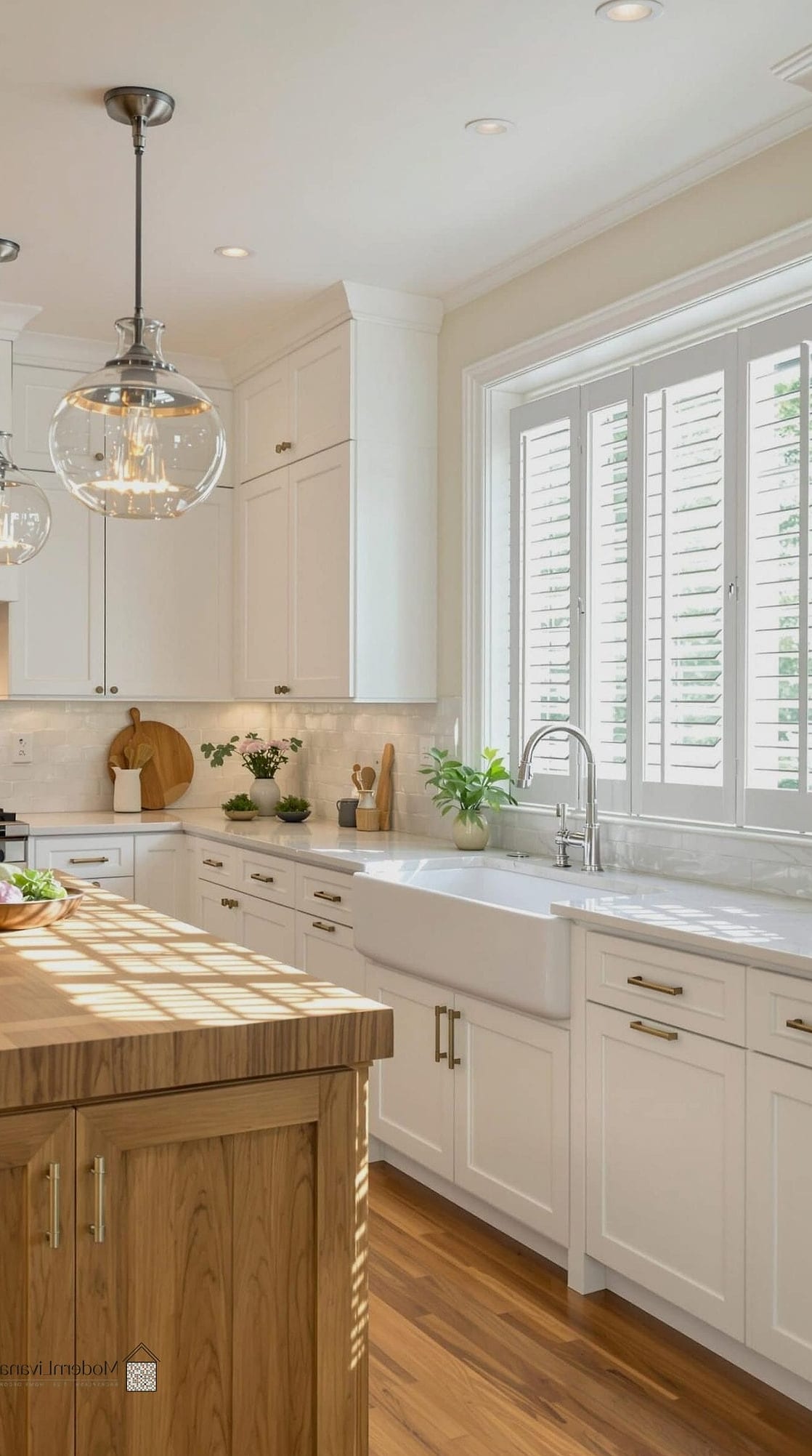 Two-Tone Kitchens with White Uppers