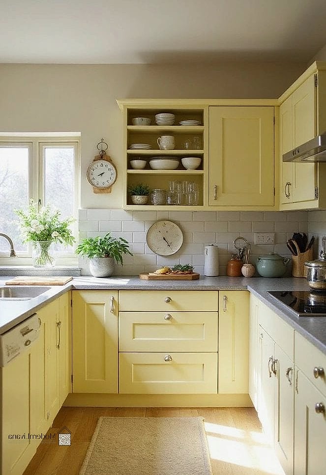 30 Yellow Kitchen Ideas to Show Your Contractor 6 Two-Tone Cabinets with Yellow Lowers