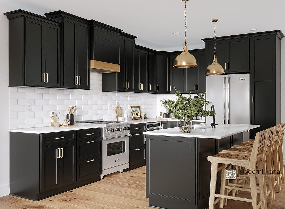 Two-Tone Shaker Cabinets