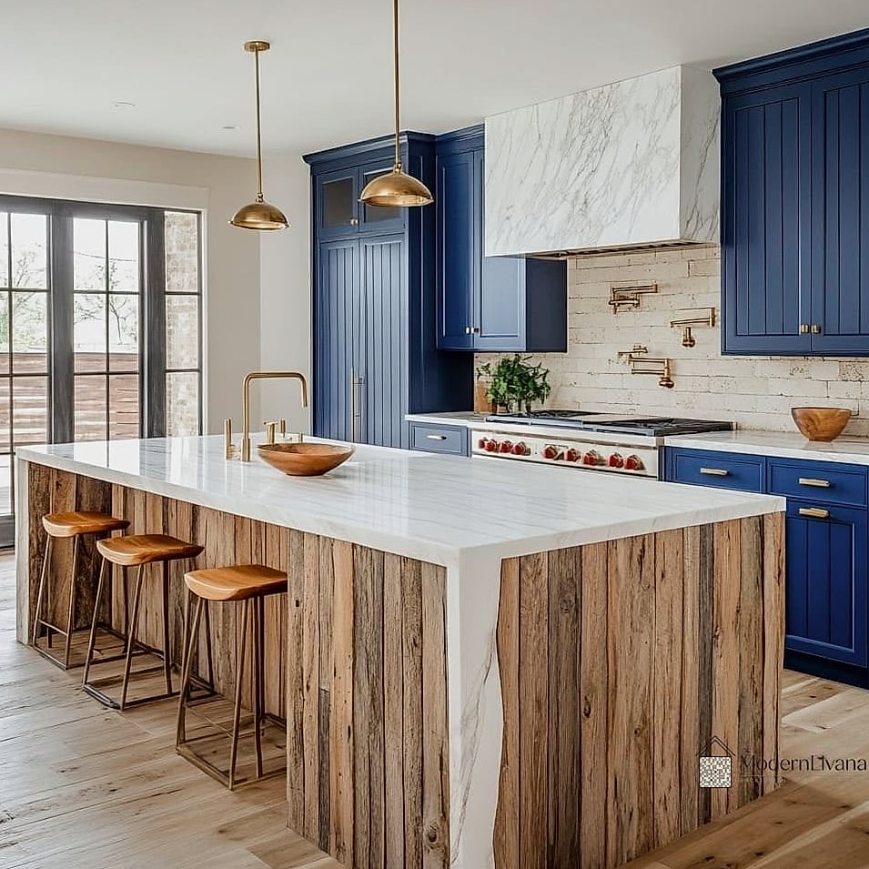 26 Kitchen Island Ideas You'll Want to Save Right Now 3 Two-Tone Cabinetry