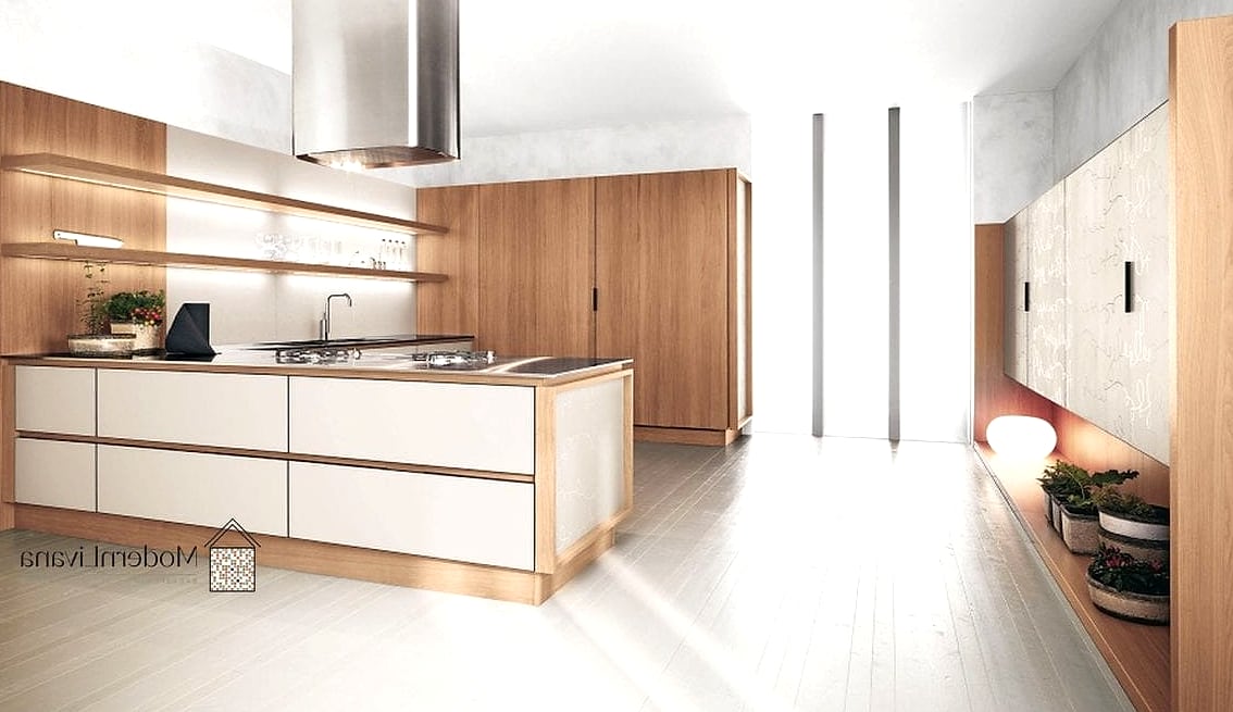 Two-Tone White and Wood Combo