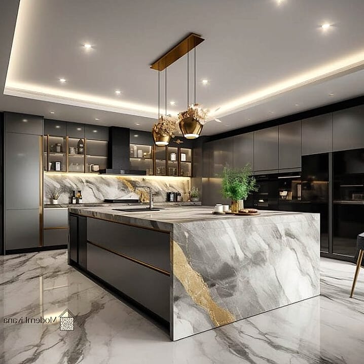 22 Luxury Modern Kitchen Ideas That Prove This Trend Is Here to Stay 5 Two-Tone Cabinet Combinations