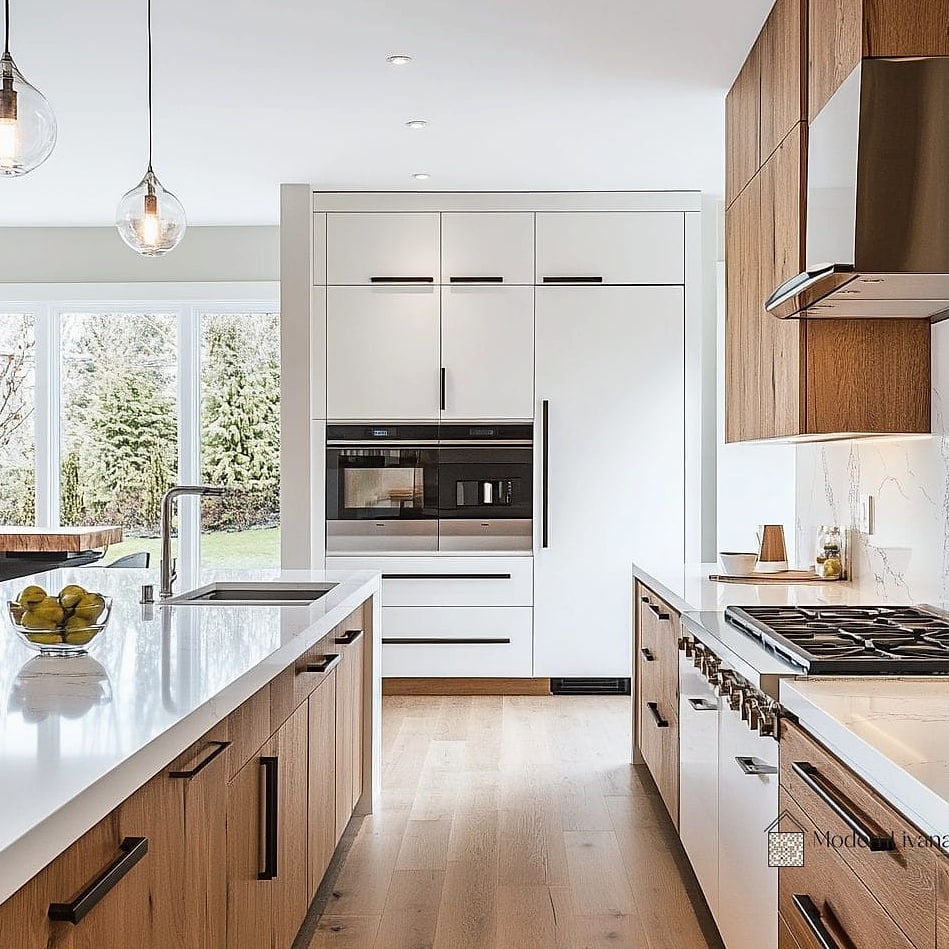 22 Modern Kitchen Ideas Worth Bookmarking Before You Renovate 3 Two-Tone Cabinetry