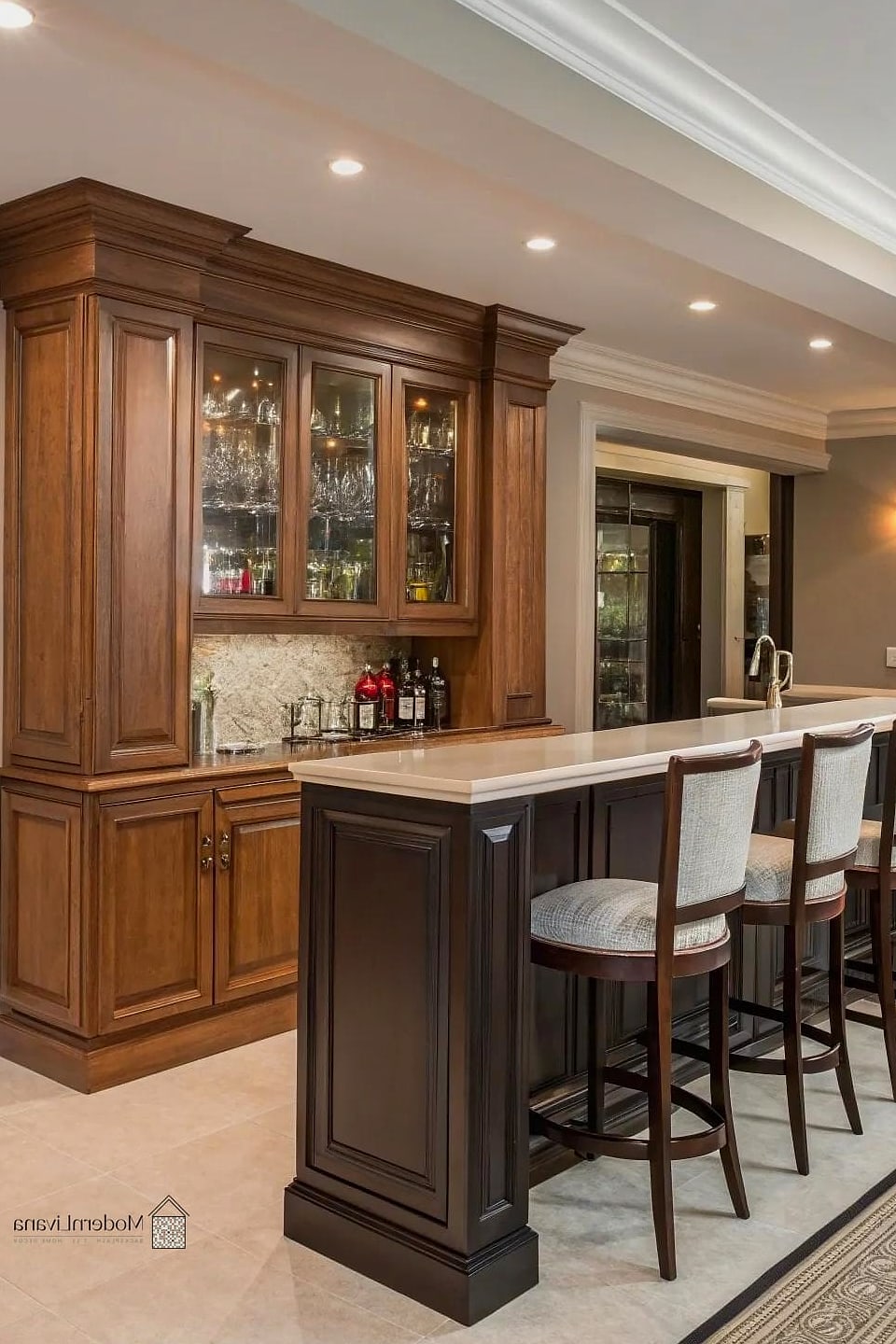 Two-Toned Cabinet Coffee Station
