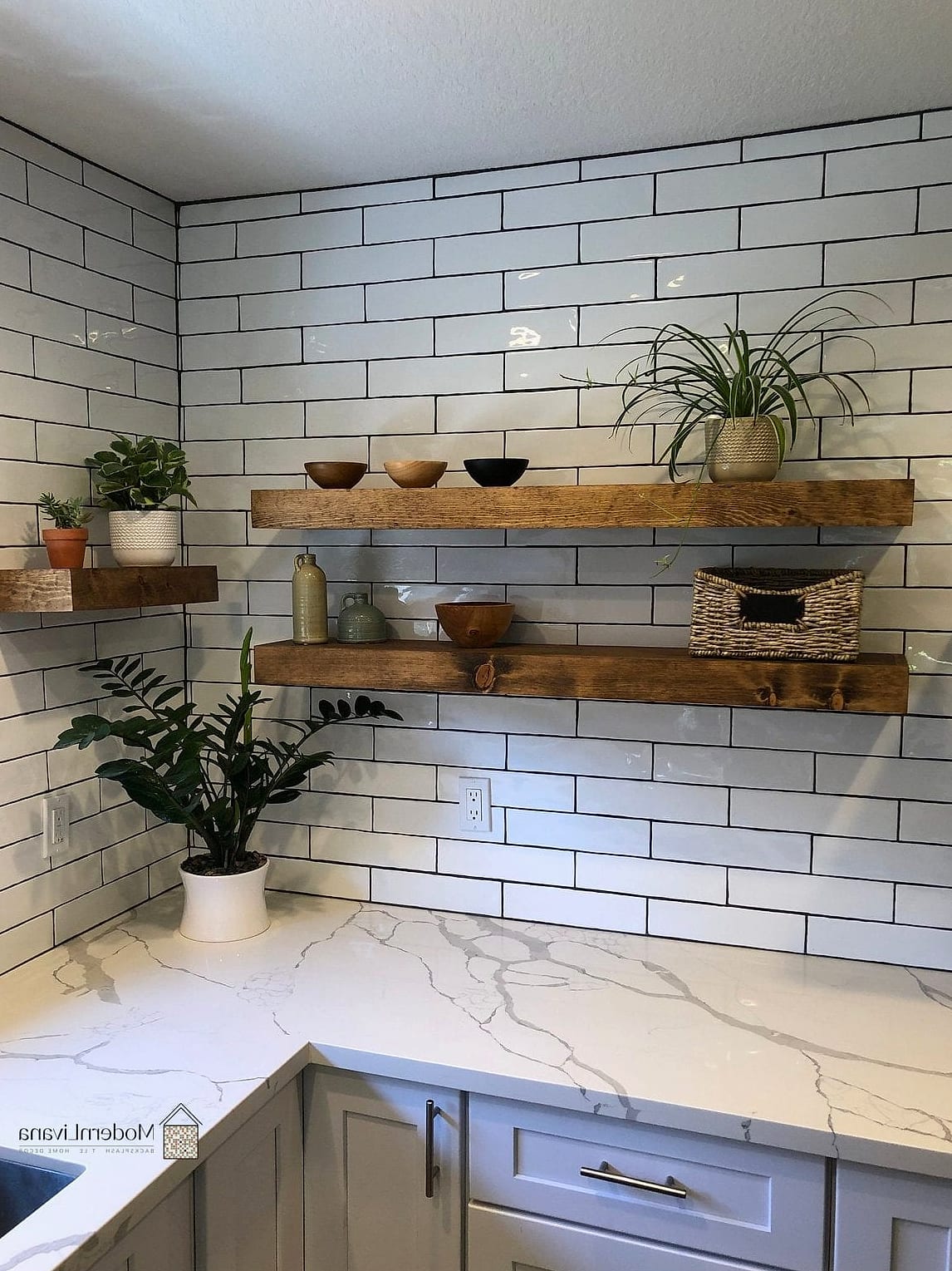 Use Floating Shelves to Free Up Visual Space