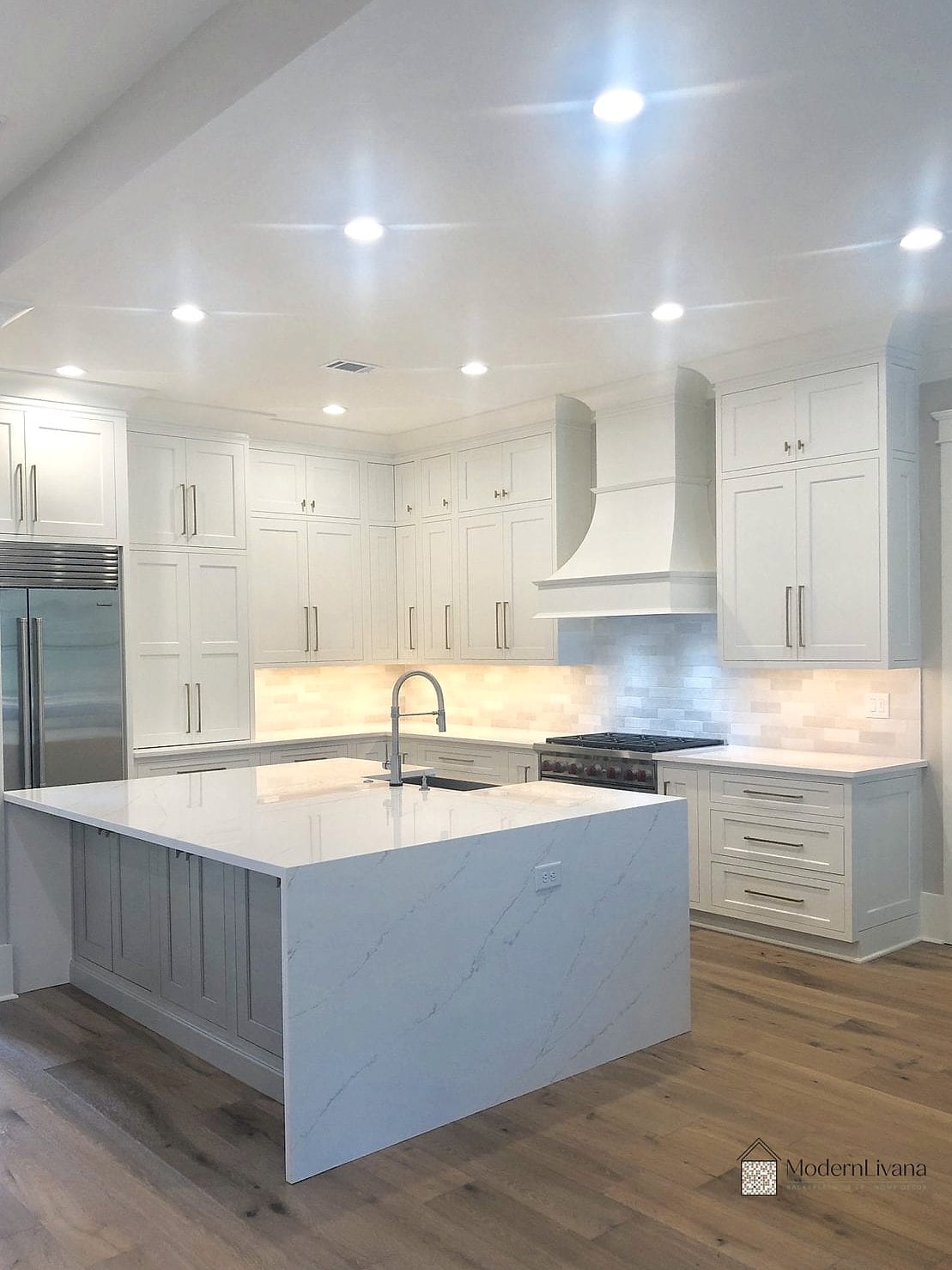 Use a Waterfall Countertop Edge