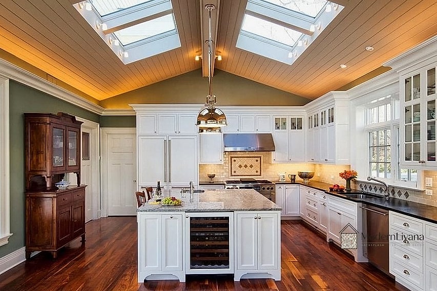 Vaulted Ceiling with Skylight