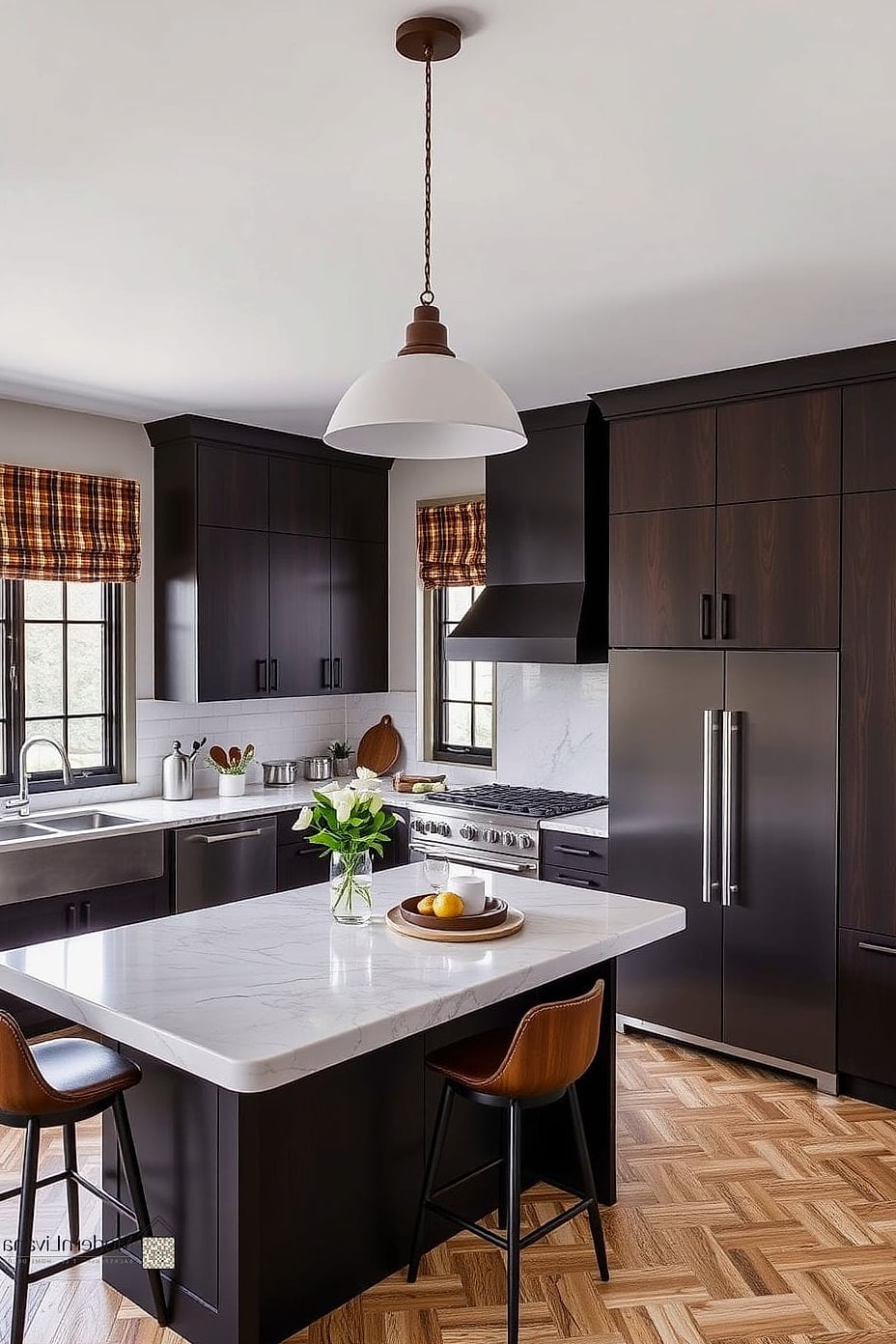 Vertical Herringbone Backsplash Instead of Horizontal
