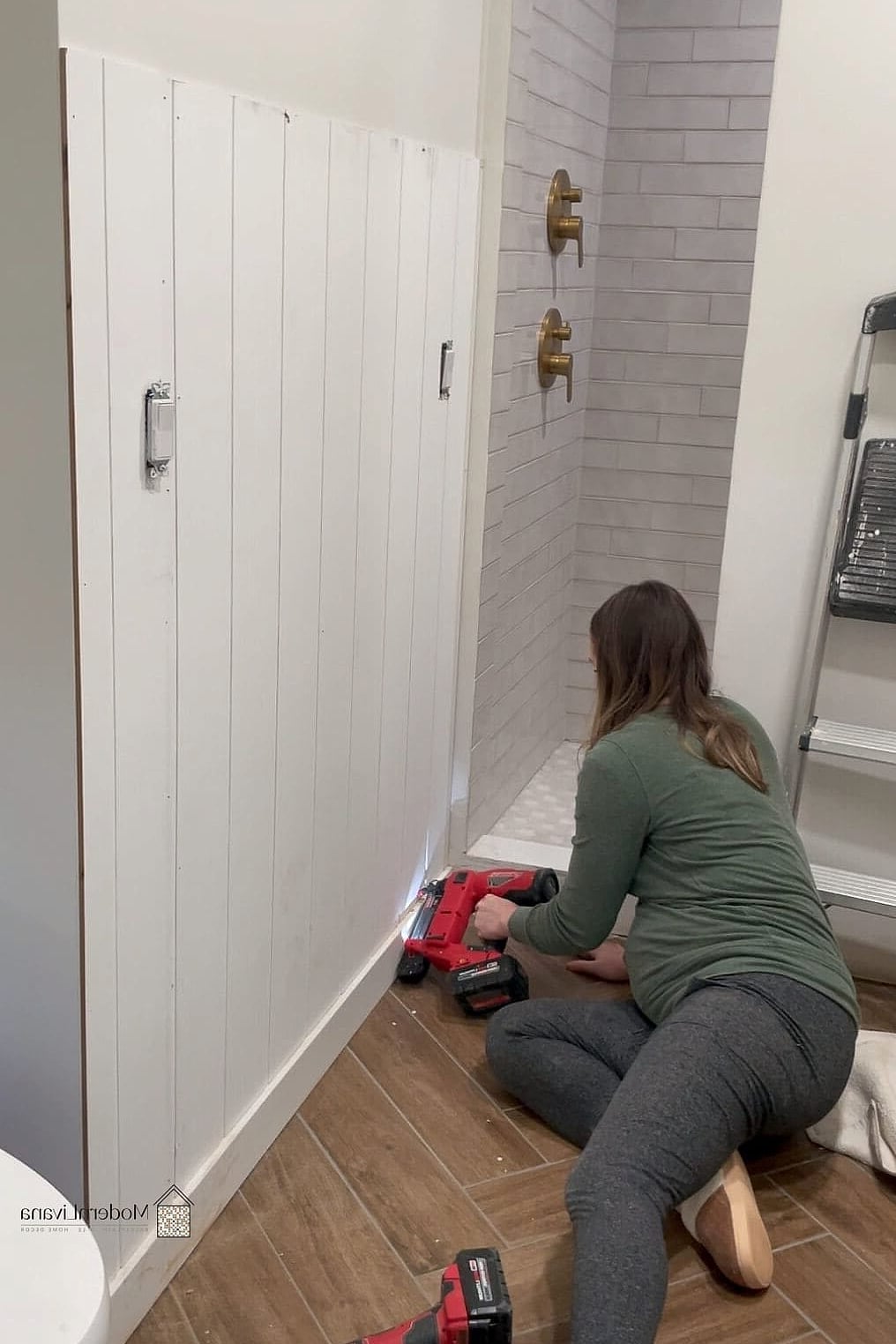 Vertical Shiplap Installation