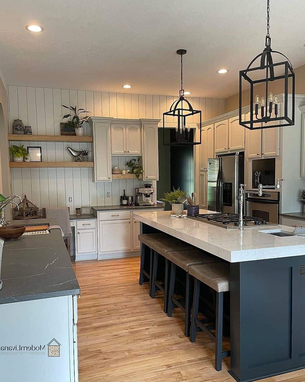 26 Espresso Kitchen Ideas You Haven't Seen Before 6 Vertical Shiplap Backsplash Behind Espresso Cabinets