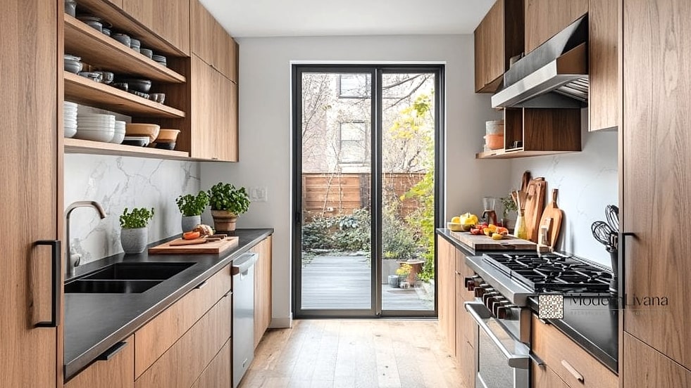 28 Galley Kitchen Ideas Worth Bookmarking Before You Renovate 9 Vertical Subway Tile Pattern