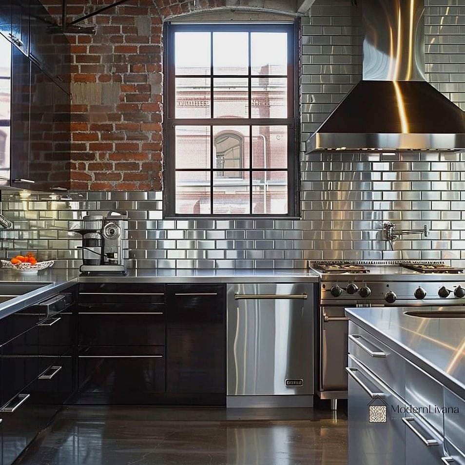 26 Kitchen with Stainless Steel Appliances Cool Ideas You Haven't Seen Before 10 Vertical Subway Tile Installation