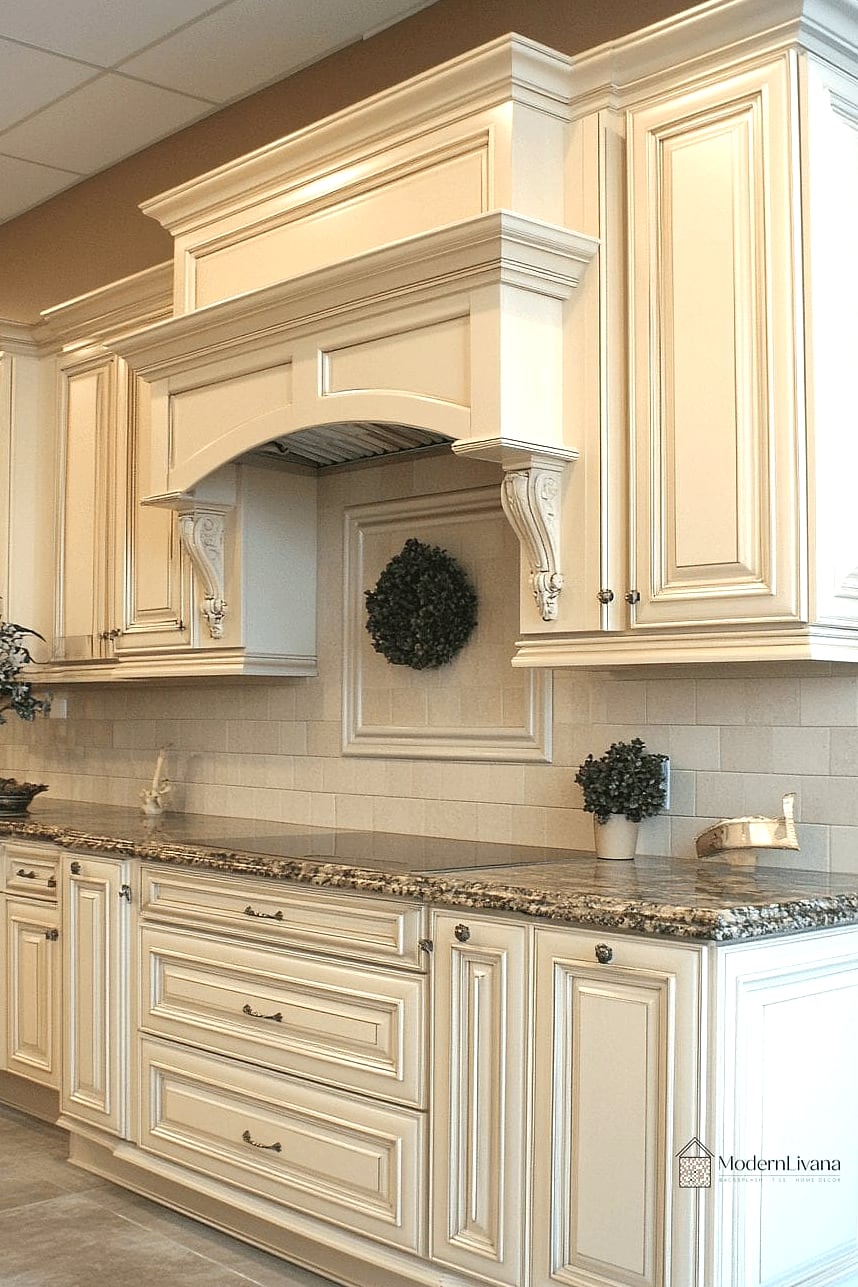 Vintage-Inspired White Cabinets