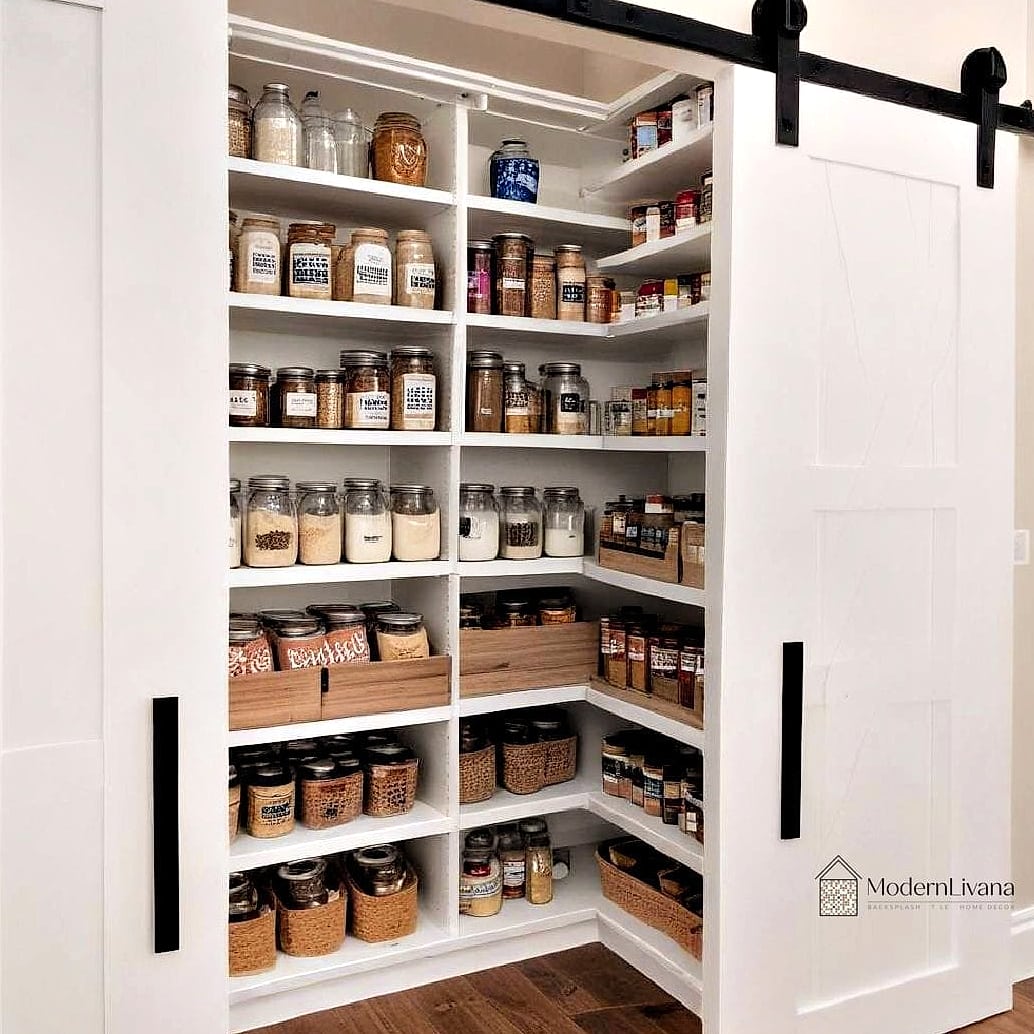Walk-In Pantry with a Barn Door