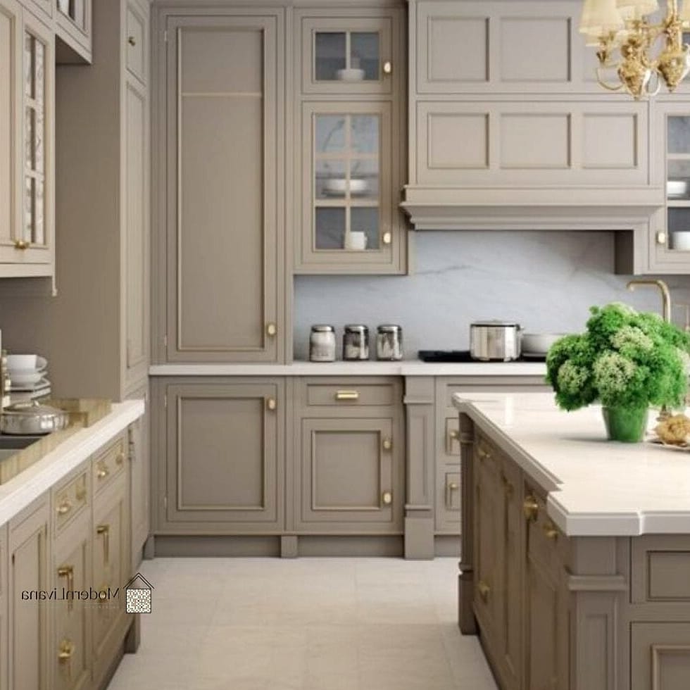 Warm Greige Cabinets for a Cozy Feel