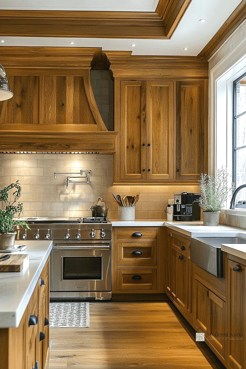 30 Kitchen Cabinet Ideas That Are Absolutely Worth It 8 Warm Wood Tones Instead of Painted Finishes