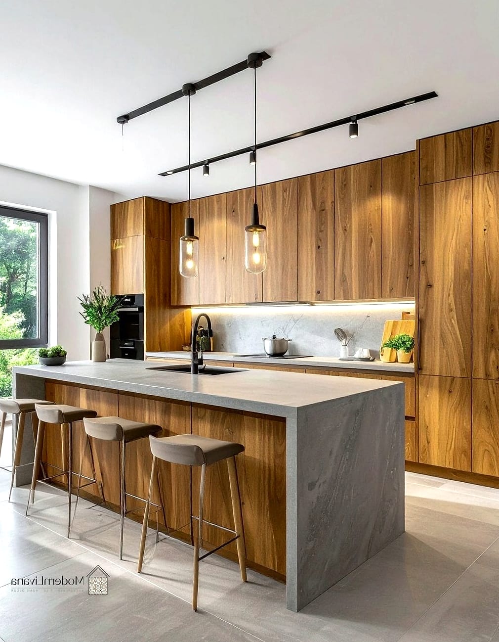 21 Modern Kitchen Ideas for Every Home Style and Budget 8 Warm Wood Accents on Range Hoods