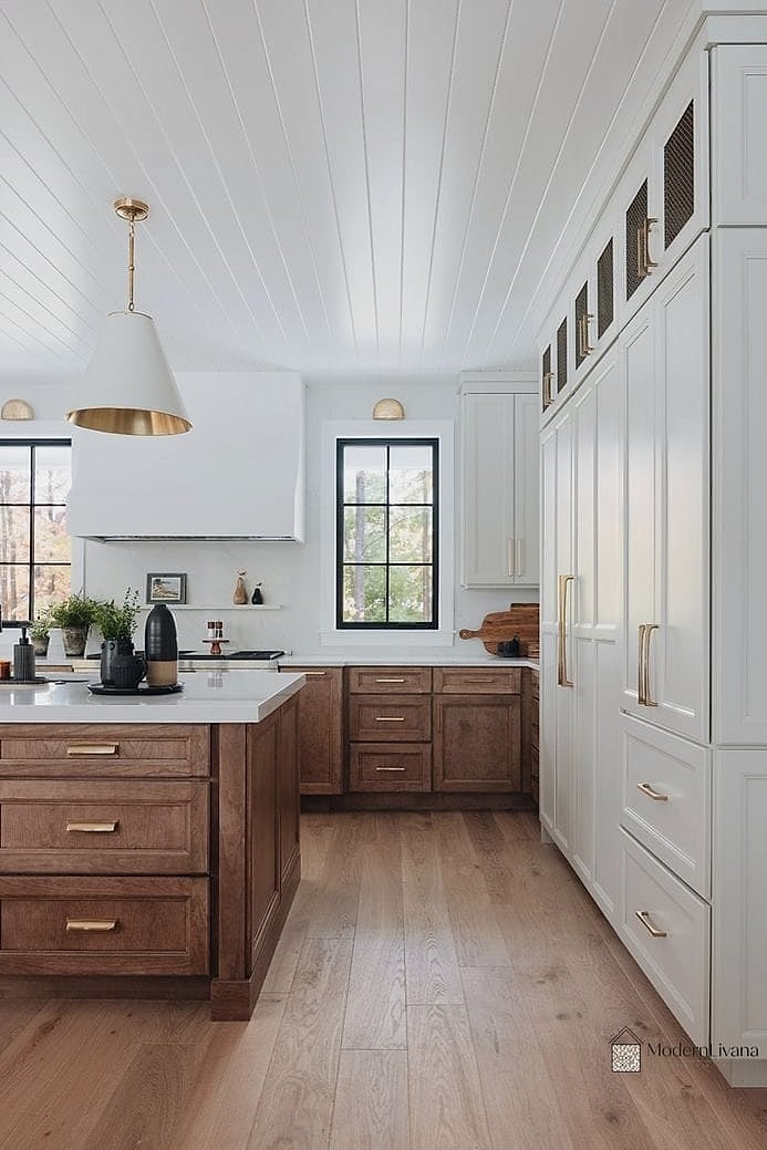 27 Kitchen Island Ideas That Designers Keep Coming Back To 20 Warm Wood Island in an All-White Kitchen
