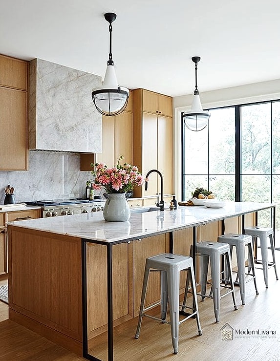 Warm Wood Tones Instead of Cool Grays