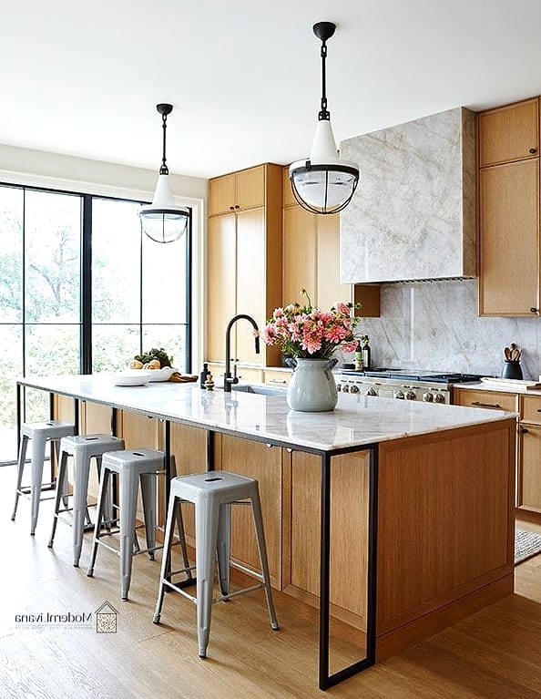 22 Modern Kitchen Ideas Worth Bookmarking Before You Renovate 17 Warm Wood Tone Cabinetry