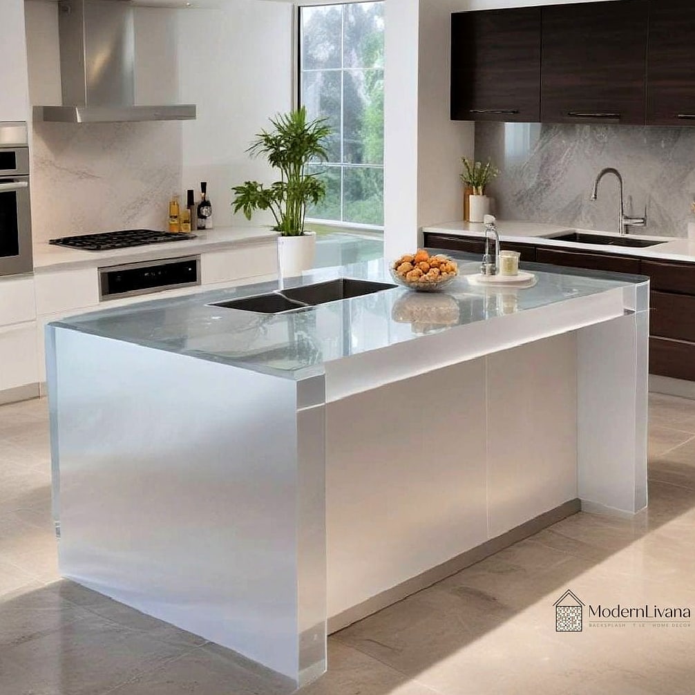 Waterfall Island as a Room Divider
